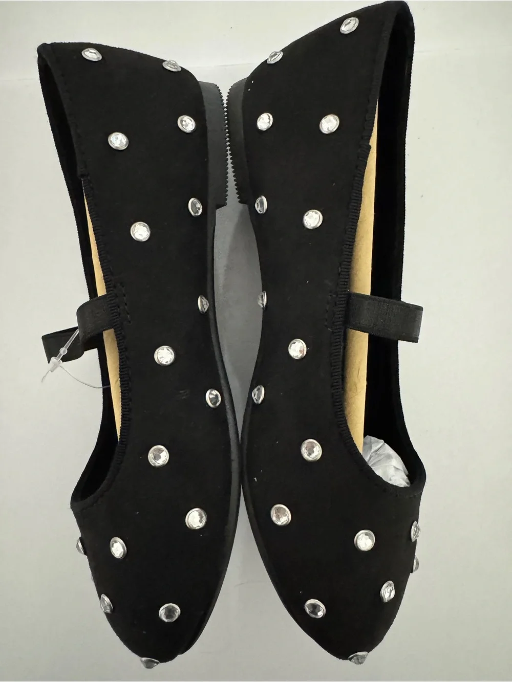Cat & Jack Black Studded Mary Jane Flats